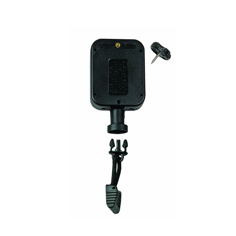 Achterkant van de Gear Keeper RT2-4022 hittebestendige lapel microfoon retractor met schroefpin bevestiging en Q/C-I accessoire