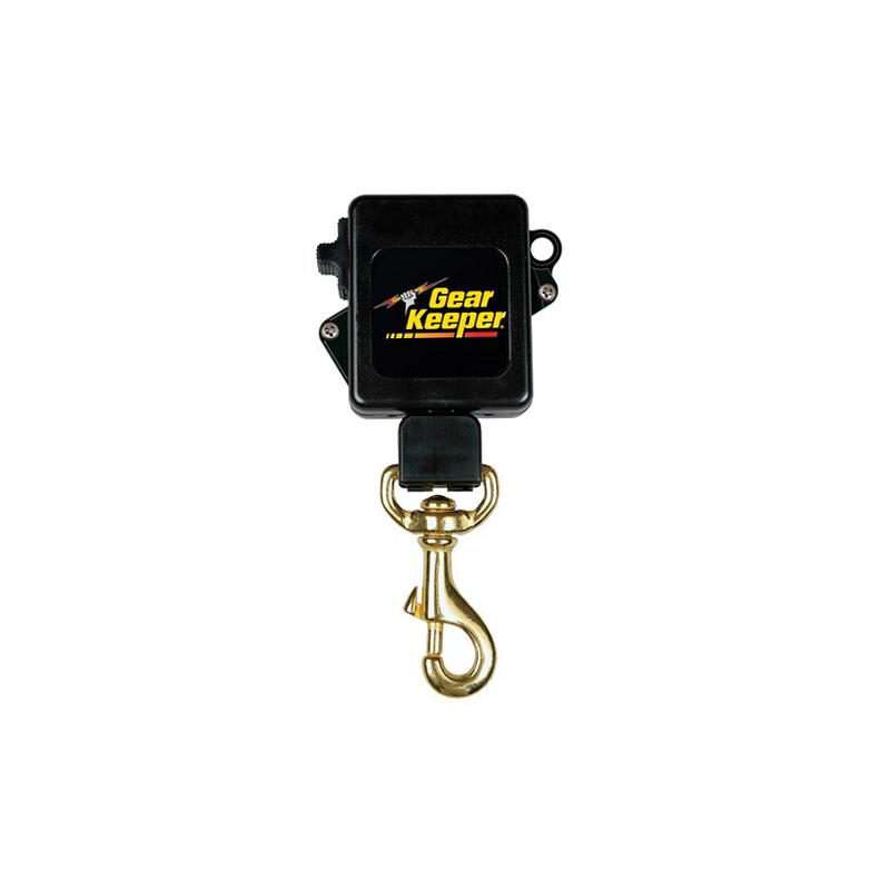 Gear Keeper RT3-5812 sleutelbos retractor met roterende riemclip en een messing musketonhaak