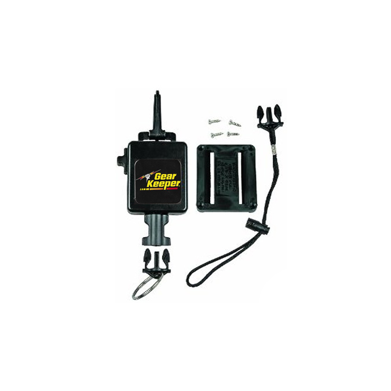 Gear Keeper RT3-5913 met optionele Gear Keeper 1-0016-03 bracket mount en twee meegeleverde quick connect-II accessoires