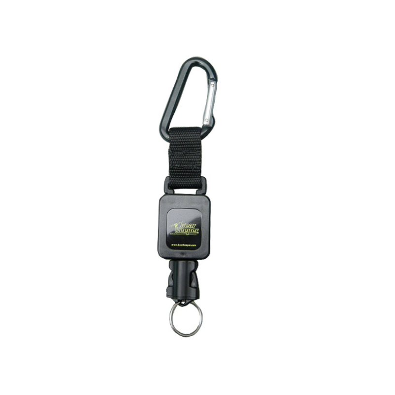 Gear Keeper RT4-0932QC2CA retractor met aluminium karabijnhaak bevestiging en een Quick Connect-2 aansluiting met splitring
