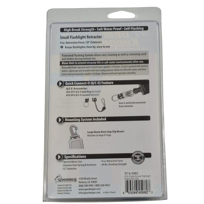 Achterzijde verpakking van de Gear Keeper RT4-5982 met daarop de instructies voor het gebruik