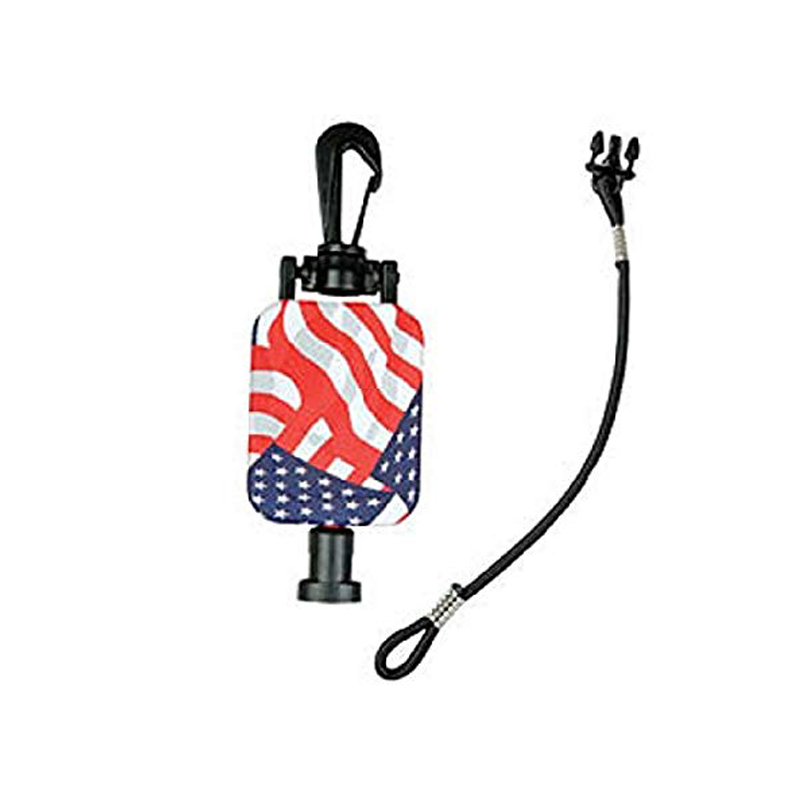 Gear Keeper RT2-4212 27MC microfoon retractor in stars and stripes (Amerikaanse vlag) uitvoering met meegeleverde microfoon koord 