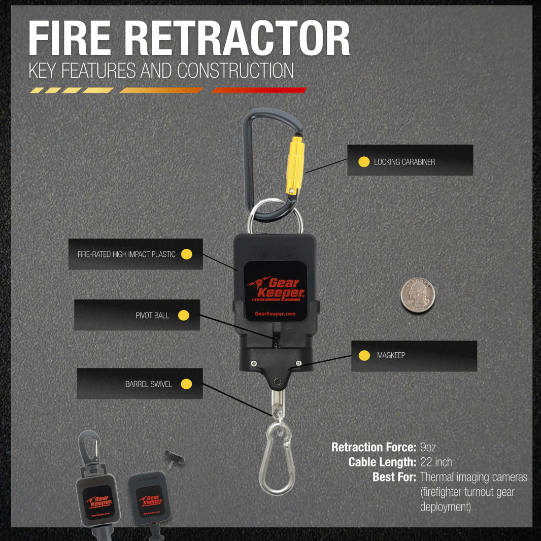 Uitleg constructie Gear Keeper Mag Keep retractor voor brandweer en hulpdiensten