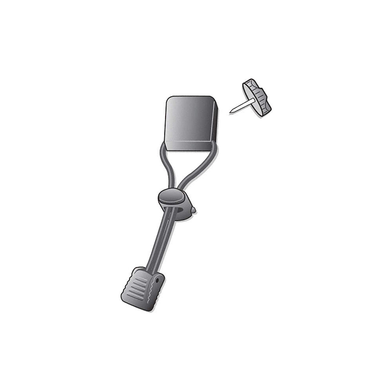 Gear Keeper AC0-1008 Add-a-clip met schroefpin bevestiging bovenaan en een stabilisator voor zaklamp, mes, schaar of ander voorwerp onderaan