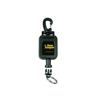 Gear Keeper RT4-0040 retractor met uittrekbare kevlar lijn met quick connect-I accessoires en een snapclip bevestiging