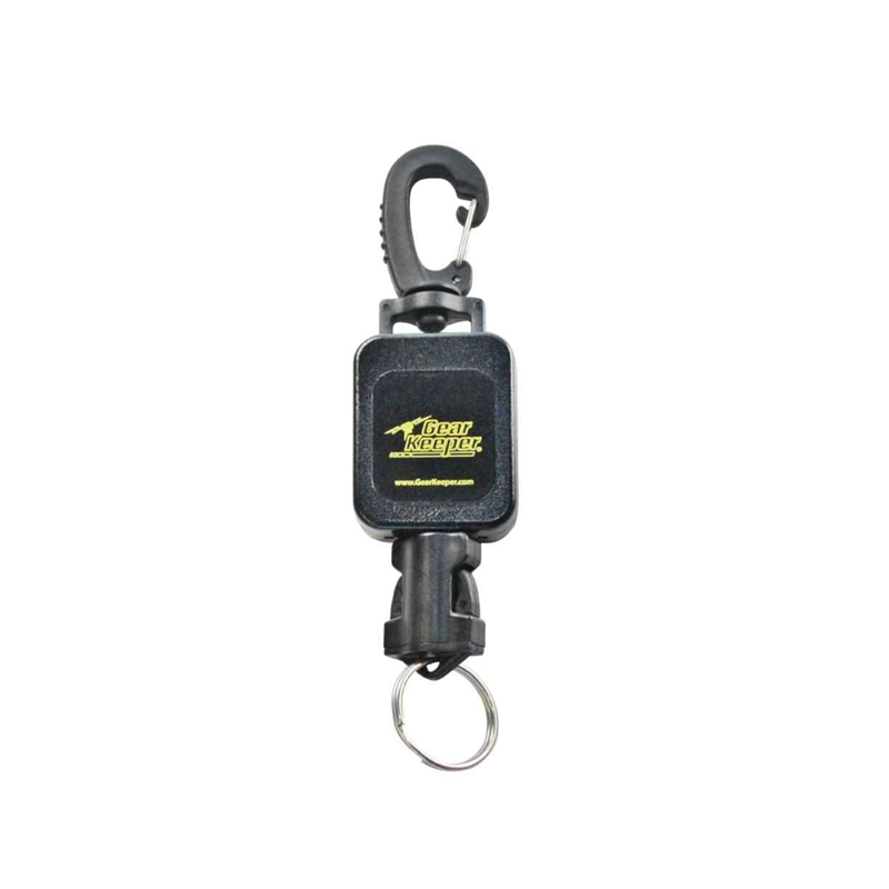 Gear Keeper RT4-5914 retractor met snapclip en quick connect-2 aansluiting met splitring voor duiksport uitrusting maar ook voor outdoor gebruik met een zaklamp, verrekijker of ander voorwerp