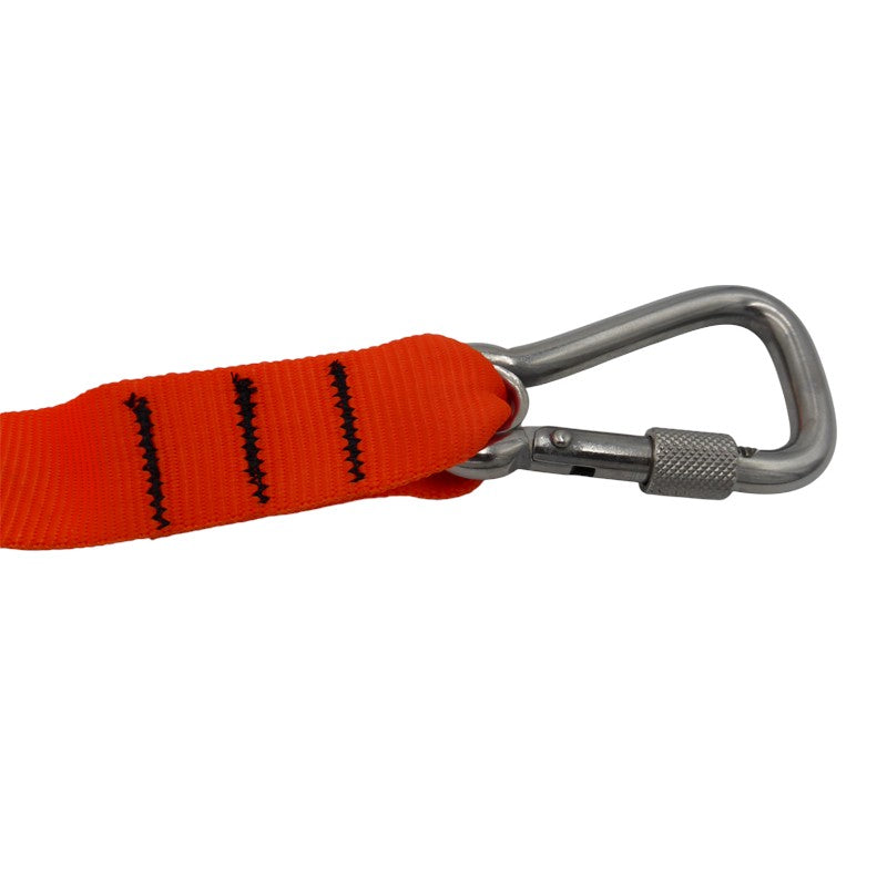 Gear Keeper TL1-4125 tooltether met roestvrij stalen karabijnhaak met lock waarmee je veilig met gereedschap op hoogte kunt werken