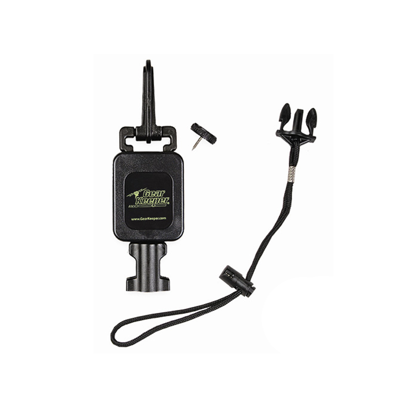 RT4-1072 retractor met schroefpin en snapclip bevestiging. Met uittrekbare kevlar lijn waarbij een quick connect-2 koord met stopper wordt meegeleverd