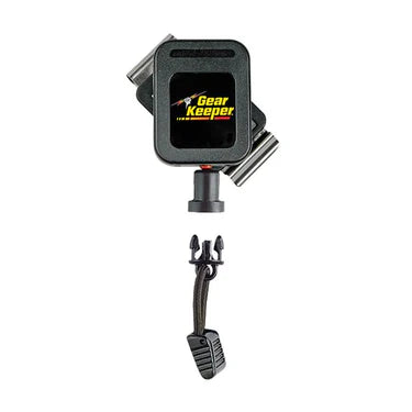 Gear Keeper RT2-4051 lapel microfoon retracror met roterende rvs riemclip en een quick connect-1 aansluiting met een meegeleverde AC0-0905 microfoon bevestiging