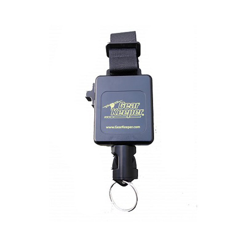 Gear Keeper RT3-0033 duikconsole retractor met klittenband bevestiging en een quick connect-2 aansluiting onderaan de uittrekbare kevlar lijn