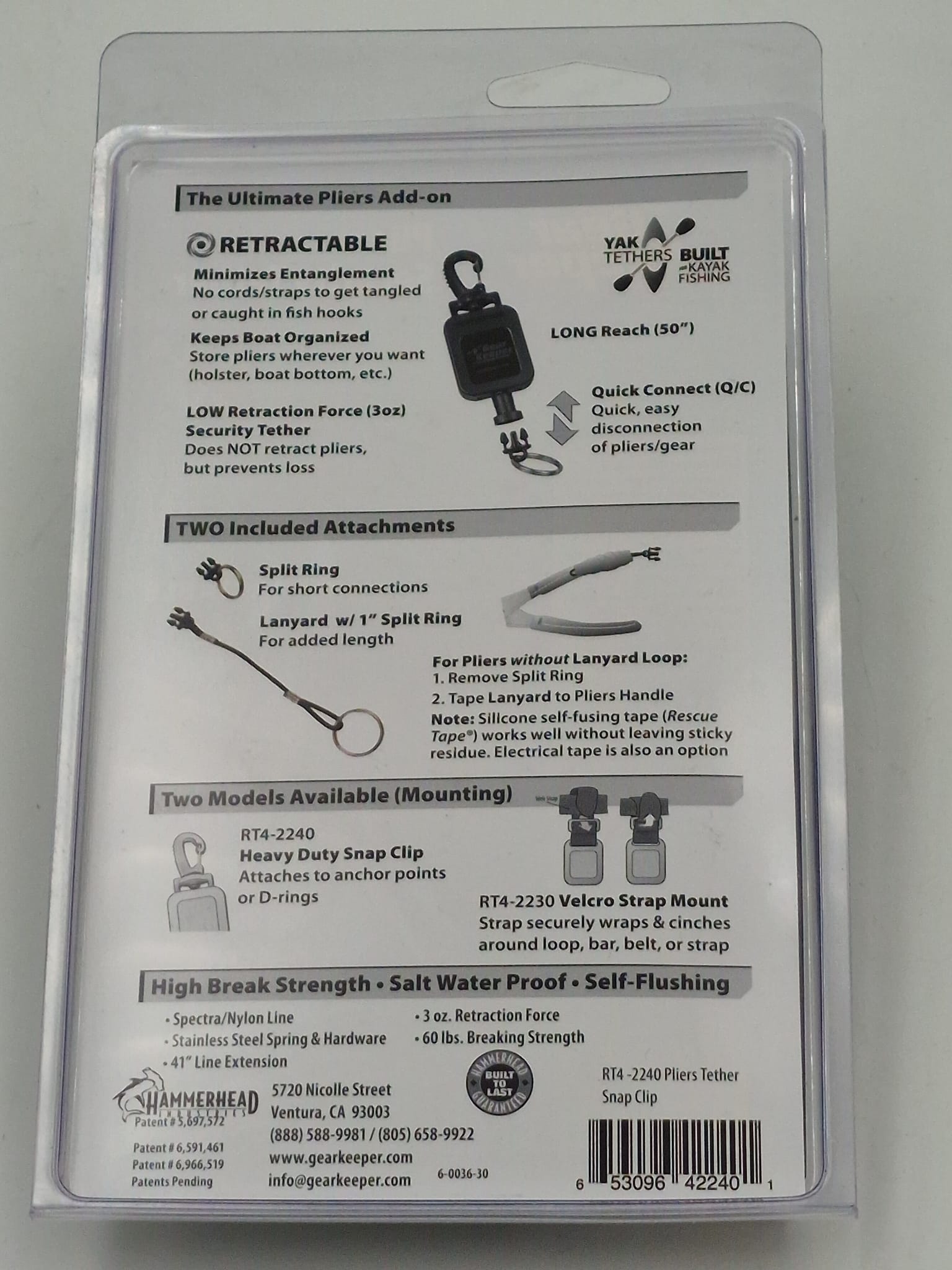 Instructies voor gebruik van de Gear Keeper RT4-2240 hengelsport retractor voor kajak vissen 