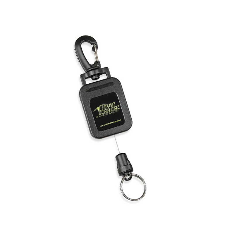 Gear Keeper RT2-0012 retractor met snapclip en quick connect-I accessoire bevestiging aan de uiteinde van de uittrekbare lijn