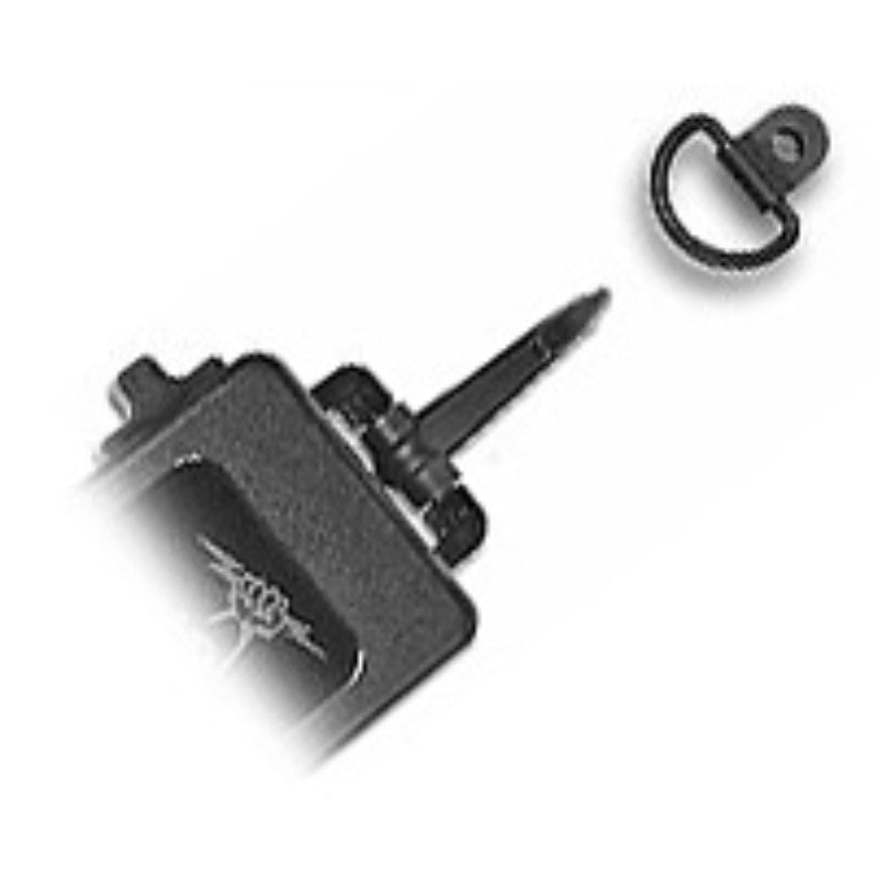 Gear Keeper snapclip aan de retractor en een losse D-ring bevestiging