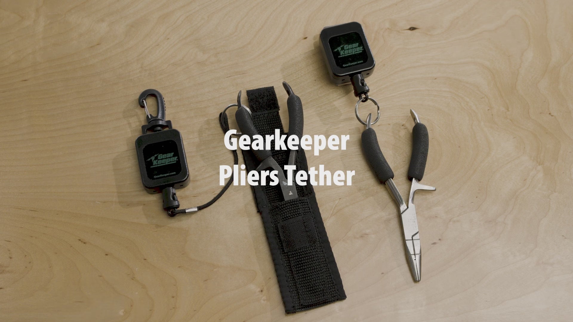 Gear Keeper video met uitleg over retractors voor vistangen en andere tangen 