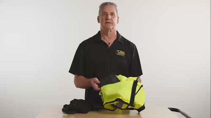 Video waarin de Gear Keeper tablet retractor wordt uitgelegd. Deze kan geïntegreerd worden in een veiligheidsvest